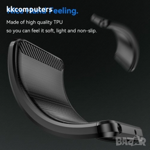 Motorola Moto G05 4G / E15 4G Удароустойчив Carbon Fiber Калъф и Протектор, снимка 6 - Калъфи, кейсове - 52674239