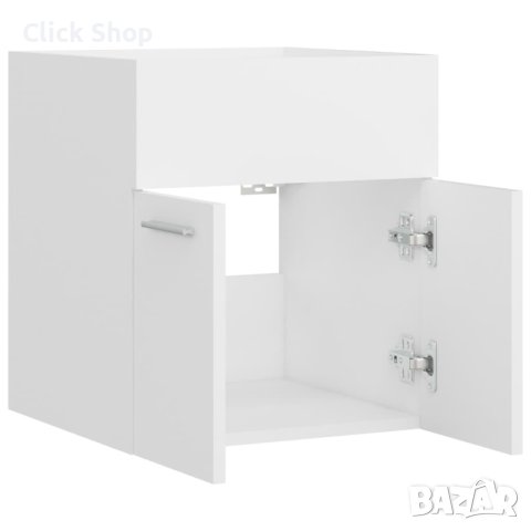 Долен шкаф за мивка, бял, 41x38,5x46 см, ПДЧ, снимка 7 - Шкафове - 40825294
