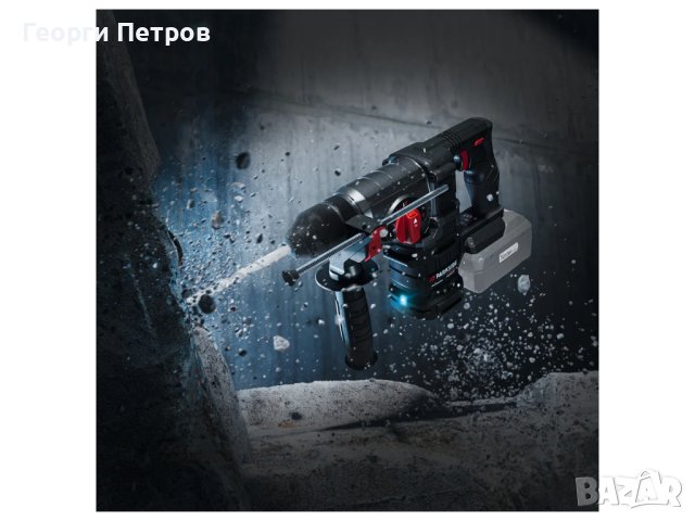 Немски Безчетков Перфоратор Parkside Performance SDS + 20v, снимка 6 - Винтоверти - 44067588