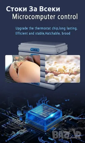 Инкубатор за 120 яйца с микрокомпютър и автоматичен контролер H-120, снимка 7 - За селскостопански - 49523875