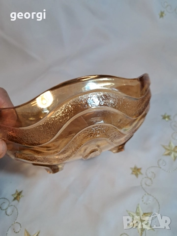 стъклена купа фруктиера цветно стъкло с перлен ефект 29/6, снимка 2 - Аксесоари за кухня - 52809830