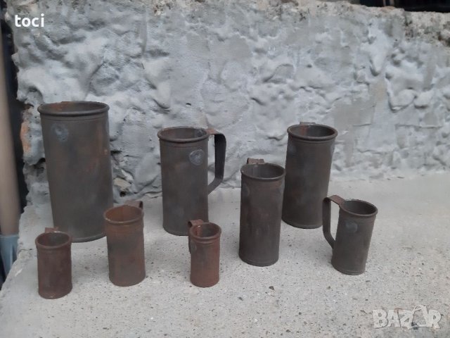 К-т стари колекционерски кръчмарски мерилки за алкохол различни милилитри , снимка 2 - Антикварни и старинни предмети - 38849538
