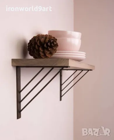 Конзоли , рафтодържачи стойки и ъгли за рафтове и етажерки от ковано желязо, снимка 10 - Други - 49641734