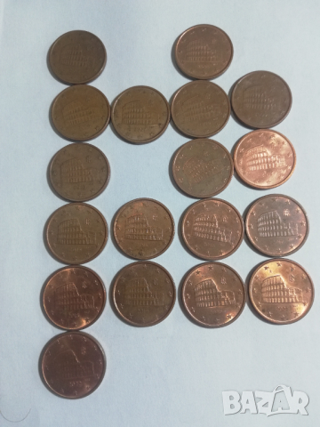 лот 18 монети 5 евроцента Италия
