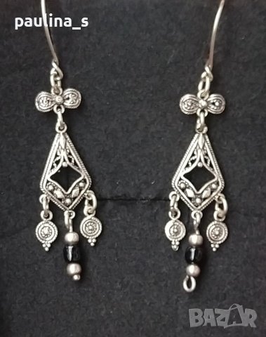 Два различни чифта / Етно винтидж сребърни обеци проба 925 , снимка 6 - Обеци - 40828681