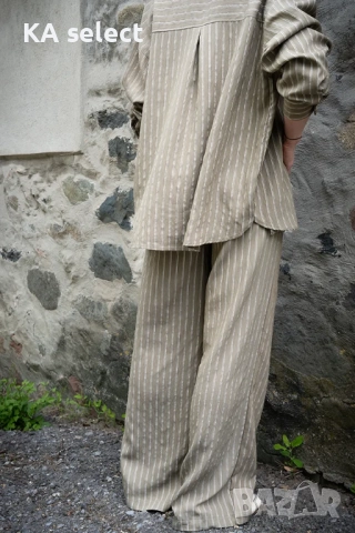 Комплект „Verde“ – риза и панталон в тъмно зелено, снимка 5 - Комплекти - 51453953