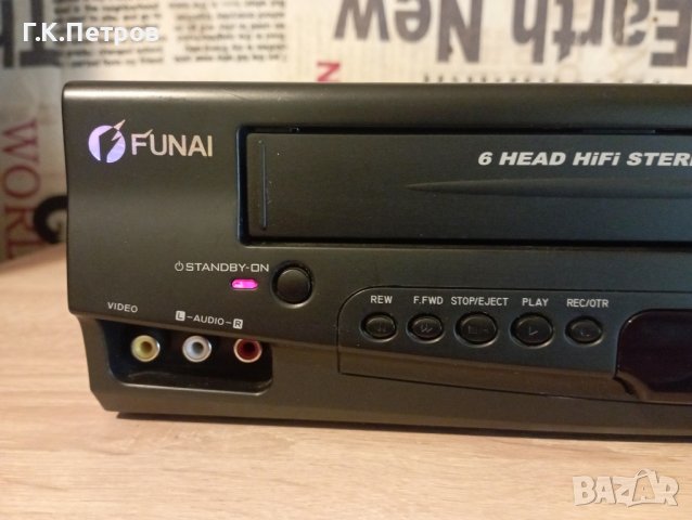 "Funai"D8A-A4110DB.Видео Плеяр (6-Head)Hi-Fi Stereo и ДВД-плеяр(комбо), снимка 6 - Плейъри, домашно кино, прожектори - 44001443