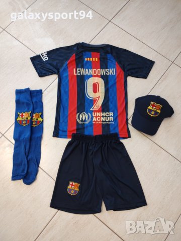 22/23 Левандовски Тениска + Шорти Детски Екип Барселона Lewandowski 9, снимка 2 - Футбол - 37690825