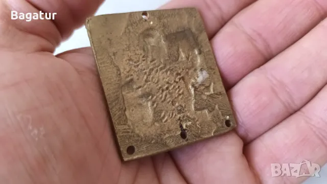 Стара икона,походна,Богородица, снимка 4 - Антикварни и старинни предмети - 48038059