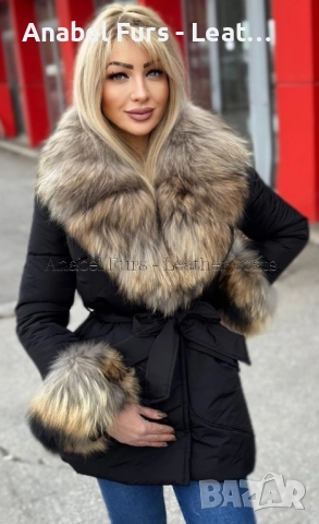 Дамски палта с естествен косъм, снимка 14 - Палта, манта - 52621323