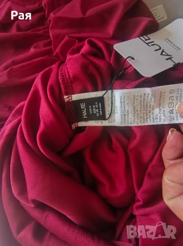 Дълга рокля в бордо , снимка 11 - Рокли - 51280453