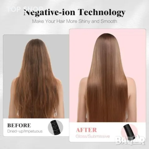 Нова Компактна безжична четка за коса с бързо загряване за жени прическа, снимка 6 - Тримери - 49956897