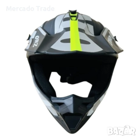 Кросова каска, За мотор, Атв и велосипед, S и M разер, Черен с неон и сив, снимка 4 - Аксесоари и консумативи - 50577886