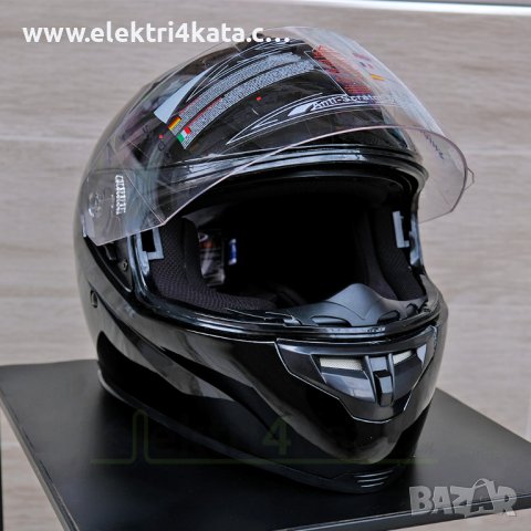 Каска за мотоциклет SHIDO Integral (вградени слънчеви очила), снимка 4 - Аксесоари и консумативи - 43804234
