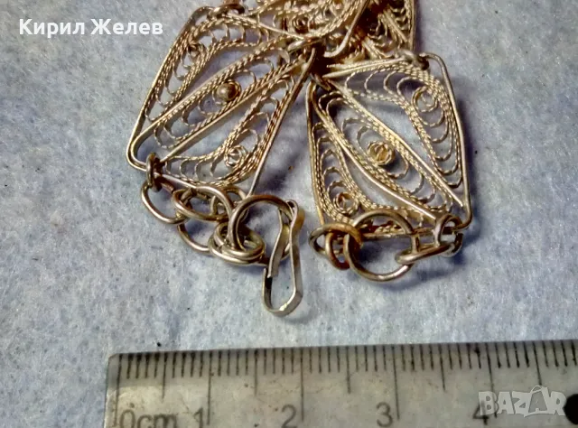 СТАРИННА ПРЕКРАСНА ФИЛИГРАННА СРЕБЪРНА ГРИВНА СРЕБРО ВИСОКА ПРОБА РЪЧНА МАЙСТОРСКА ФИНА РАБОТА 47954, снимка 8 - Антикварни и старинни предмети - 48476776