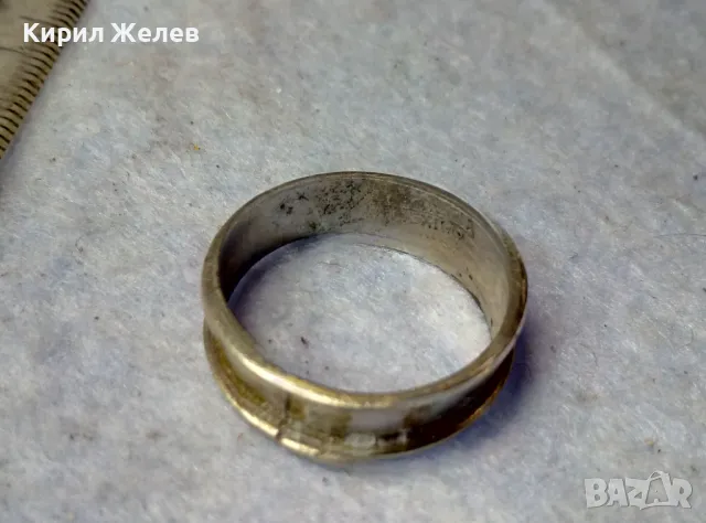 СТАР РЯДЪК МЕКСИКАНСКИ ПОСРЕБРЕН ПРЪСТЕН от АЛПАКА с МАРКИРОВКИ и НУЖДА от РЕСТАВРАЦИЯ 44472, снимка 2 - Антикварни и старинни предмети - 49757754