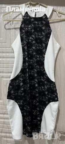 Бяла рокля с дантелени цветя - S/M, снимка 5 - Рокли - 49336993