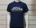Нова мъжка тениска с трансферен печат Човешка еволюция, снимка 1 - Тениски - 28252991