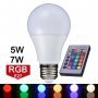 Крушка LED RGB , С дистанционно управление, E27, снимка 1 - Други стоки за дома - 28508864