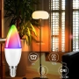 RGB+3000K LED крушки Е14 с дистанционно управлиние, снимка 2