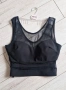 Ново черно дамско бюстие кроп топ с мрежа / топ Junona Юнона / рокля , снимка 1