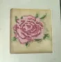 Роза -Бродирана картична 12/12, снимка 1