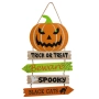 Halloween / Хелоуин висяща дървена декорация – тиква с табелки, 29x0.5x44 см_1251336, снимка 1