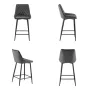 ПРОМОЦИЯ Бар столове с тапицерия от висококачествена PU кожа, к-т от 2бр C-U-BS-C0326GY, снимка 5