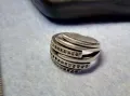 ФЕШЪН АРТ ДИЗАЙН СКЪПОЦЕНЕН СРЕБЪРЕН ПРЪСТЕН СРЕБРО 925 CSF с ЮВЕЛИРНО ФАСЕТИРАНИ ЦИРКОНИ 41435, снимка 10