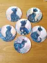 Подложки за чаши, 6 бр., нови.Диаметър 9.8 см., снимка 1