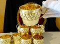 Позлатени чаши с разкошен релеф Wümak Germany 1899 г. , снимка 7