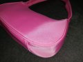 Текстилна малка дамска чанта за рамо в розов цвят, снимка 12