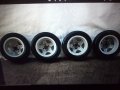 djanti s gymi 4x100 R13 5,5J ET41,gumi 175/65R13 , снимка 5