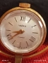 Дамски механичен часовник колие Чайка СССР позлатен много красив 53631, снимка 2