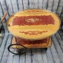 Старинна италианска количка за сервиране с интарзия, снимка 5