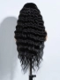 Лейс фронт перука – Черна на вълни, 75 см,  Синтетична, снимка 4