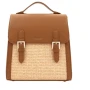 Кокетна дамска раничка, със сламени детайли, снимка 5