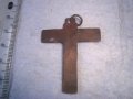 СТАРО МЕТАЛНО АРТ РАЗПЯТИЕ - КРЪСТЧЕ НАГРЪДНО 13198, снимка 2