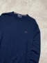 Мъжки нов елегантен пуловер с кръгло деколте Fred Perry от мериносова вълна, размер M , снимка 7