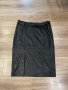 Нова ежедневна елегантна кожена черна  пола под коляното миди midi дължина размер XXL 2ХЛ, снимка 3