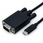 Кабел USB Type C - VGA, M/M, 2m Roline 11.99.5821 SS301250 Мъжко-Мъжко