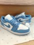 Nike Air Jordan 1 Low Blue unc university blue white обувки Маратонки Кецове номер 43 размер, снимка 2