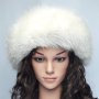 Луксозна  дамска шапка от сребърна лисица 2 бря