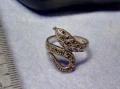 ЗМИЕВИДЕН МАРКОВ МАРКАЗИТЕН СРЕБЪРЕН ПРЪСТЕН СРЕБРО 925 с БЛЕСТЯЩИ ФАСЕТИРАНИ МАРКАЗИТИ 47472, снимка 5