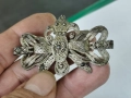 Възрожденска сребърна брошка филигран 0.800, снимка 4