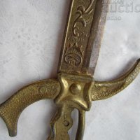 Дълъг стар нож за писма Италия орнаменти маркировка, сабя, снимка 2 - Други - 28882931