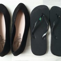 Черни балеринки и джапанки Ipanema , снимка 1 - Дамски ежедневни обувки - 33649923