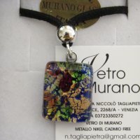 Ръчно изработено колие от стъкло Мурано, Венеция, снимка 2 - Колиета, медальони, синджири - 39689447