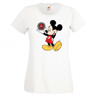 Дамска тениска Mickey Mouse Mercedes .Подарък,Изненада,, снимка 9 - Тениски - 36528738
