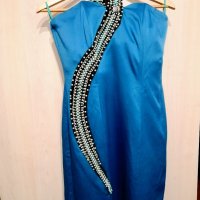 Тюркоазена бутикова рокля - Италия 🇮🇹, снимка 15 - Рокли - 36695605